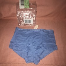 Women s M VICTORIA S SECRET Vintage 08 Logo Signature Cotton Boyshort Panty Iris