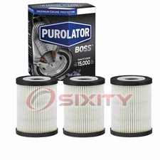 3 pc Purolator BOSS PBL25609 Engine Oil Filters for PS11205 Oil Change tg