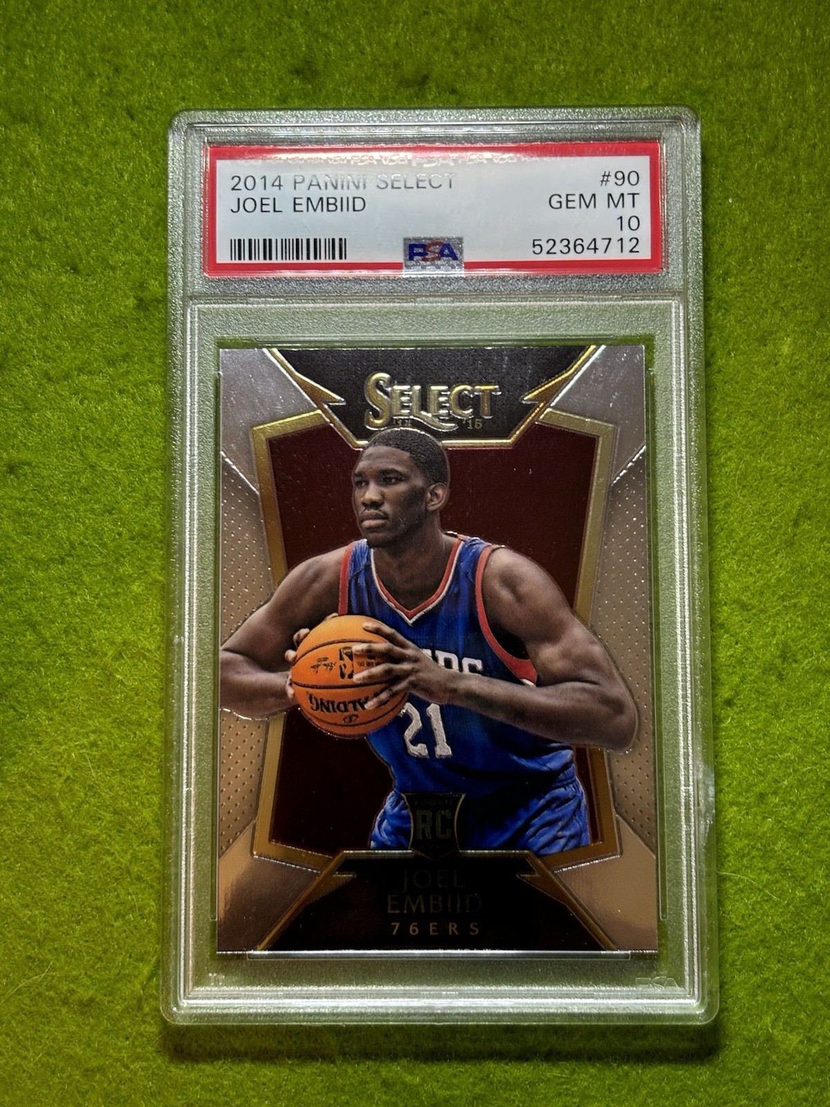 Joel Embiid PSA 10 ROOKIE CARD GEM MINT 76ers 2014-15 Panini Select CONCOURSE RC view 15