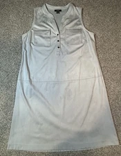 Alfani Sleeveless Dress Heavy Sheath A Line V Neck Gray Women Size 8