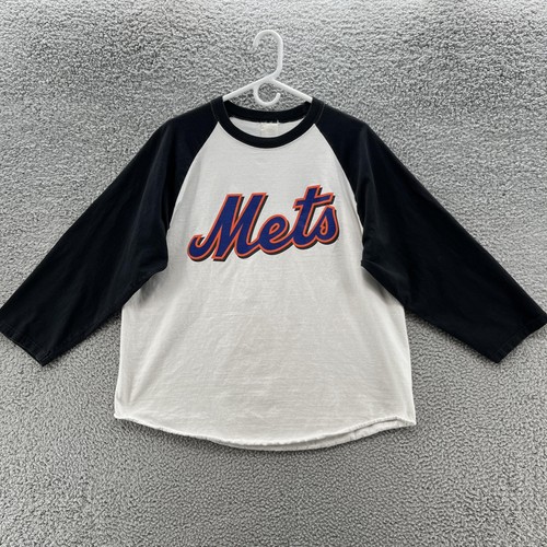 New York Mets Shirt Jugend Medium schwarz MLB Baseball David Wright 5 Raglan