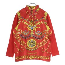 HERMES Twill Rane Parures Des SABLES Desert Accessories Pattern Print Silk Used