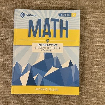 2024 EdGem Course 2 Math Interactive Student Textbook Vol 1