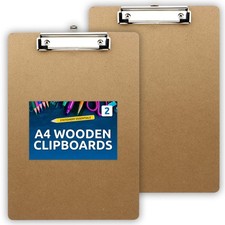 A4 Wooden Clipboard 2–50 Pack Wood Clip Board Writing for Office and School