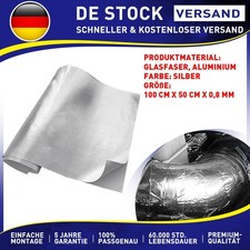 F&uuml;r Auto Technik Thermo Schutzmatte 0.8mm dick Silber Hitzeband 500&deg;C  hitzefest