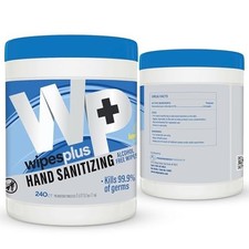 Hand Sanitizing Wipes Alcohol Free 240 Count Antibacterial
