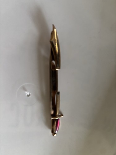 Swank Vintage Tie Bar 1950’s-60’s Red Enamel Sword - Picture 2 of 9