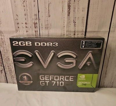 New Sealed Nvidia EVGA GEFORCE GT 710 2GB DDR3 Graphics Card(02G-P3-2713-KR)