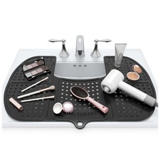 Bathroom Counter Cover & Storage Saver, Foldable Silicone Mat for Hot Tools, ...