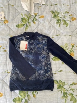 Chicco Mädchen Langarmshirt Gr. 5 Jahre 110 cm Farbe Blumen blau