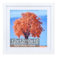 12x12 Picture Frame White, Solid Wood Diamond Art Painting inch, White