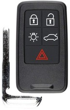 KeylessOption Smart Key Fob Remote Uncut Blade For Volvo S60 S80 XC60 XC70