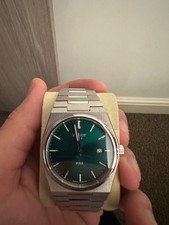 TISSOT T137.410.11.091.00 Mens Green Dial PRX 40mm Watch Pre owned