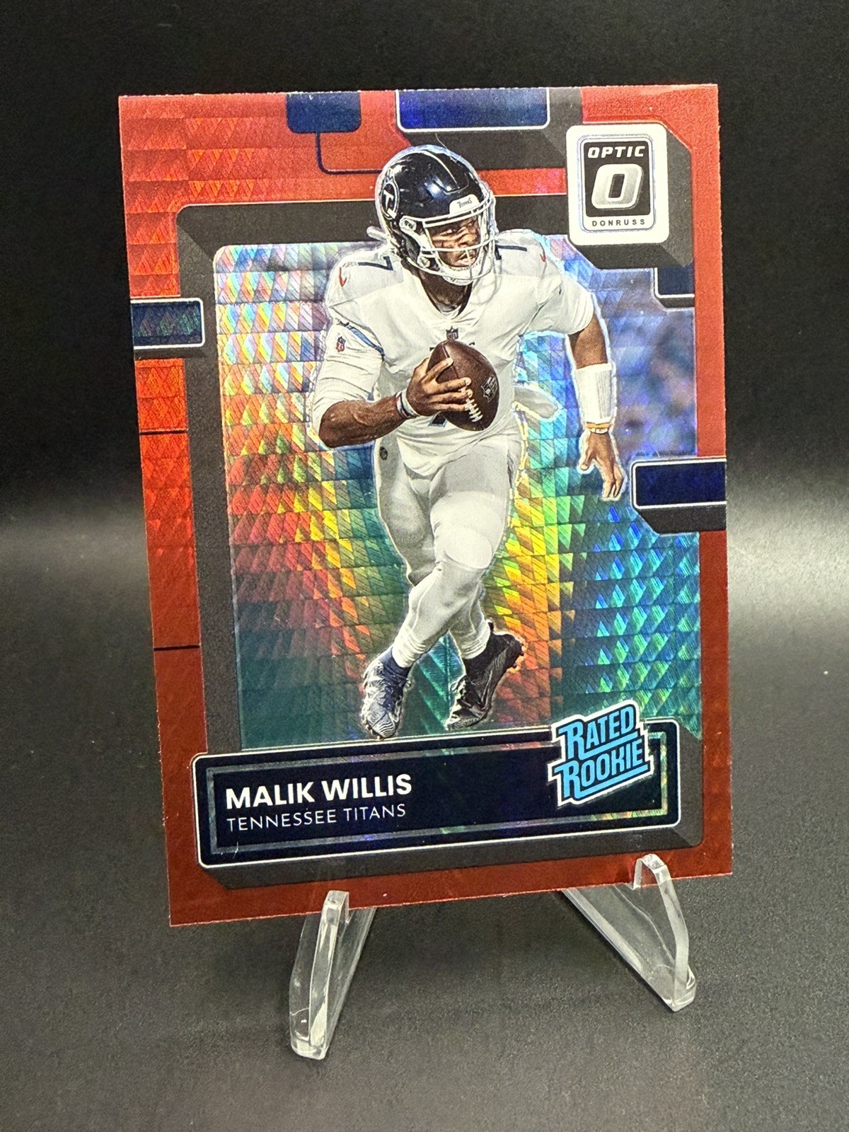 2022 Donruss Optic Malik Willis Rated Rookie Red Hyper Prizm RC #203 