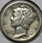 1944-D MERCURY 90% SILVER DIME (Extra Fine Details)