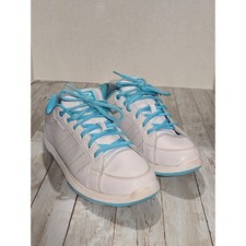 Brunswick Women Size 9.5 Bowling Shoes Strikeforce Raptor Blue White Lace Up