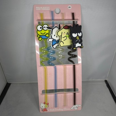 Brandneu mit Etikett 2025 Sanrio x Primark - 4er Pack Spiraltrinkhalme - Badtz Maru etc.