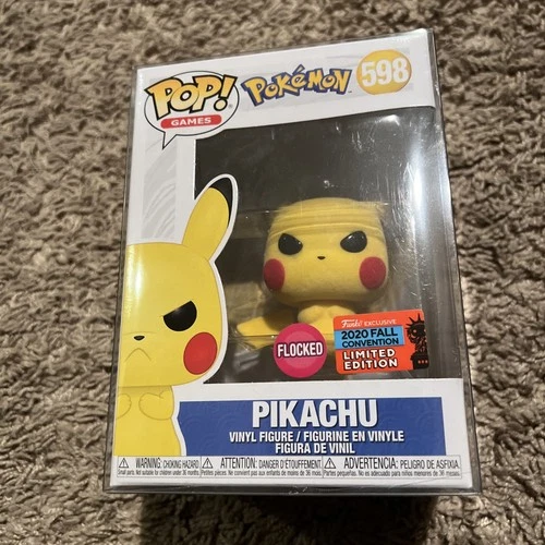 Funko Pop! Pokemon - Pikachu #598 (Flocked) 2020 Fall Convention!