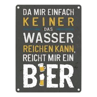 Reicht Mir Bier Statt Wasser Metallschild In 15X20 Cm