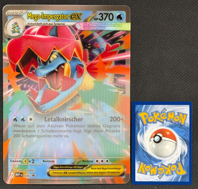 Pokemon MEGA Impergator EX - XXL 3D Karte - MEP DE 039 Promo JUMBO - Deutsch