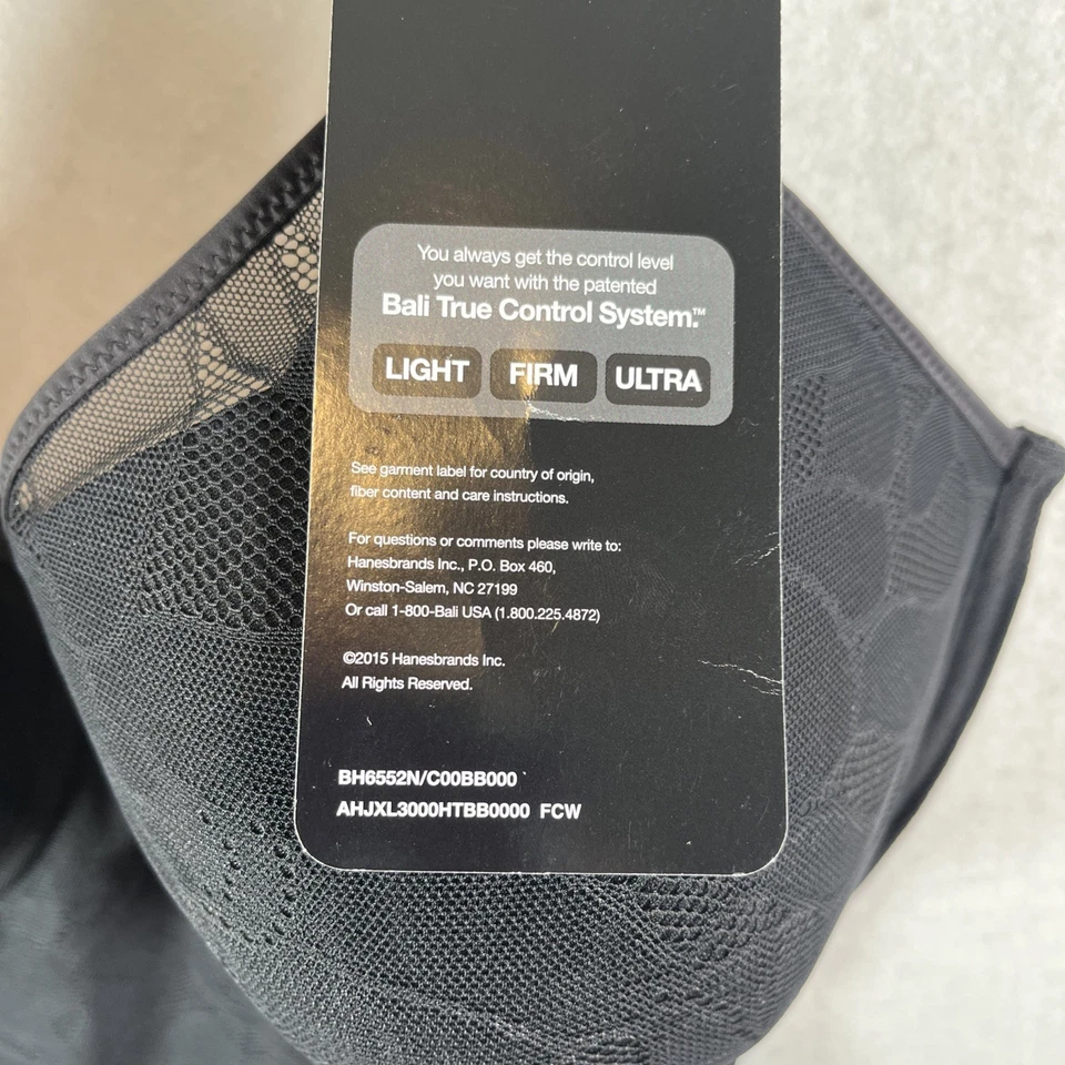 Modelador corporal ultra ligero Bali 40DD para mujer encaje más breve firme 6552 negro precio de venta sugerido por el fabricante 66 USD Foto 4 de 4