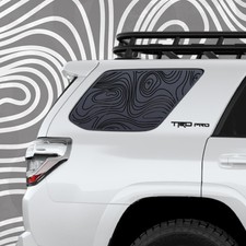 Topographic Window Decals Compatible with Toyota 4Runner 5th Gen