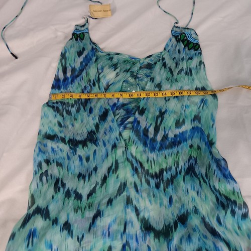Beaded Tie Dye Maxi Dress Swim Cover Boho Beachy Resortwear Resort Wear Sz S NWT - Picture 11 of 14