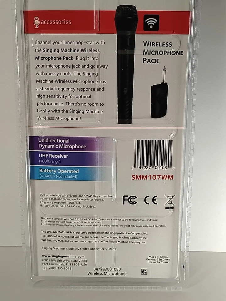 Singing Machine Wired Microphone for Karaoke, (Black) - Image 4 of 4