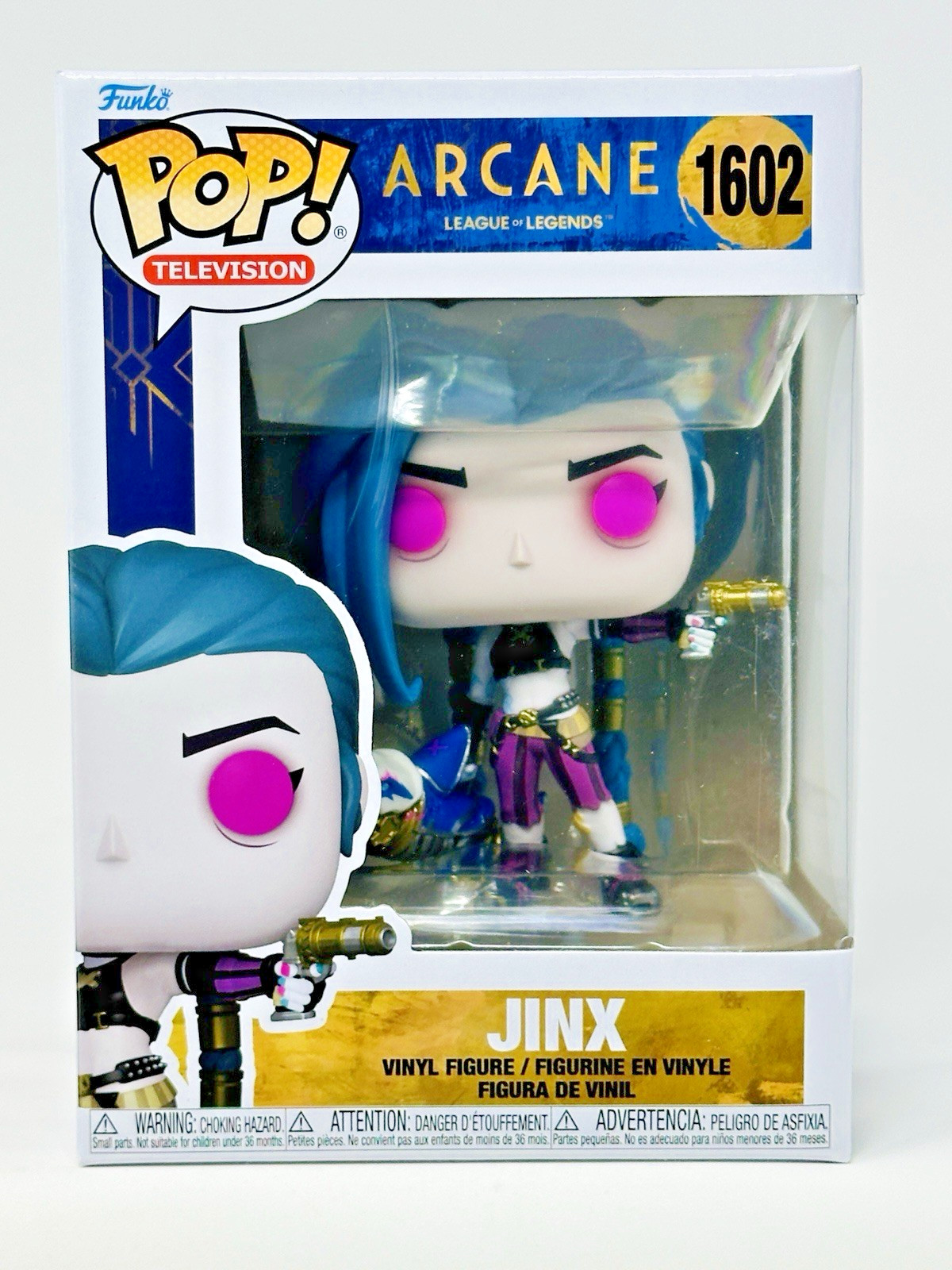 Funko Pop! League of Legends - Jinx #1602 with Protector - Scuffs on window.