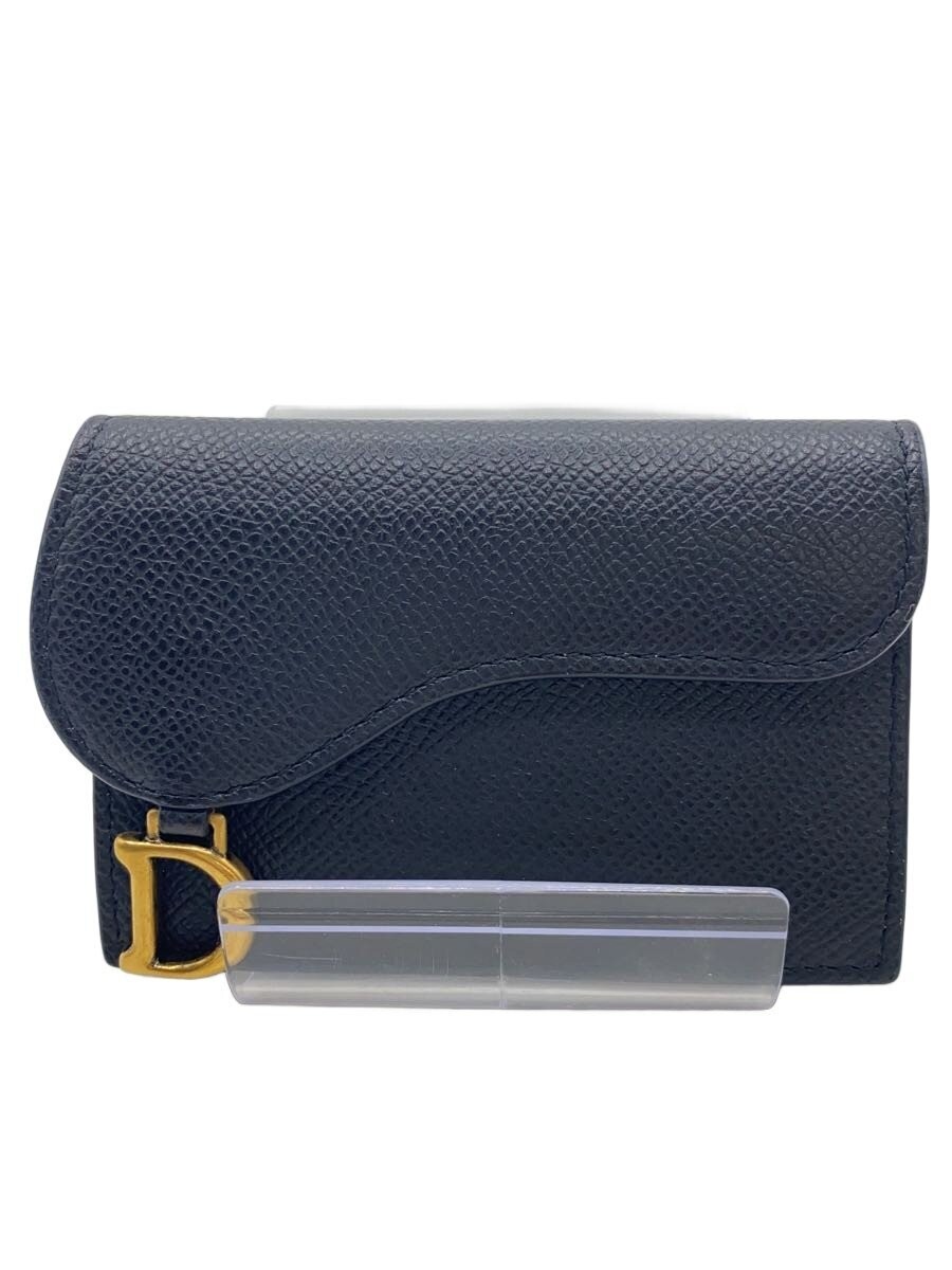Christian Dior Women's Leather Card Case, Black, Solid Color, 43-MA-0211