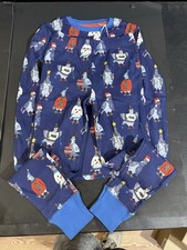 Mini Boden Pajamas Boys Size 10 Snug Long John Christmas Pigeons NWT