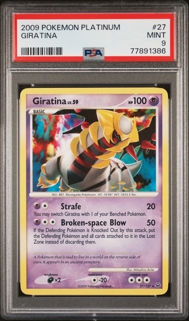2009 POKEMON PLATINUM #27 GIRATINA PSA 9