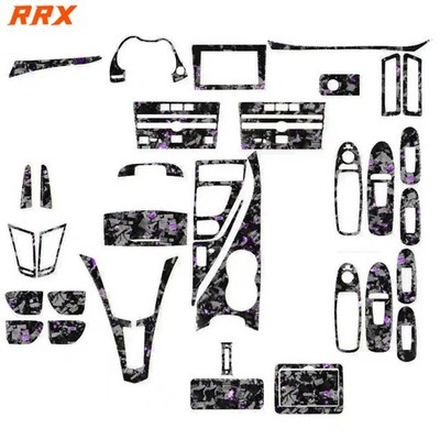 40Pcs Purple Forged Carbon Fiber Kits Full Interior Trim For Infiniti Q50 Q60