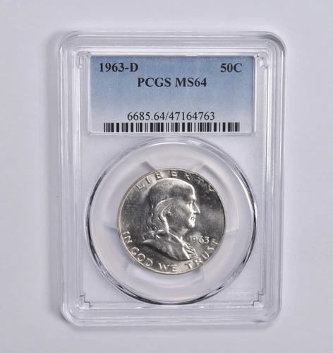 1963-D Franklin Half Dollar MS64 PCGS Blue Label