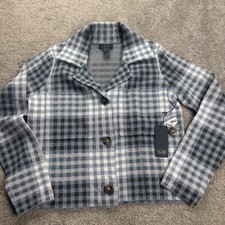 NEW Rachel Roy Women's Medium 3 Button Blazer Plaid
