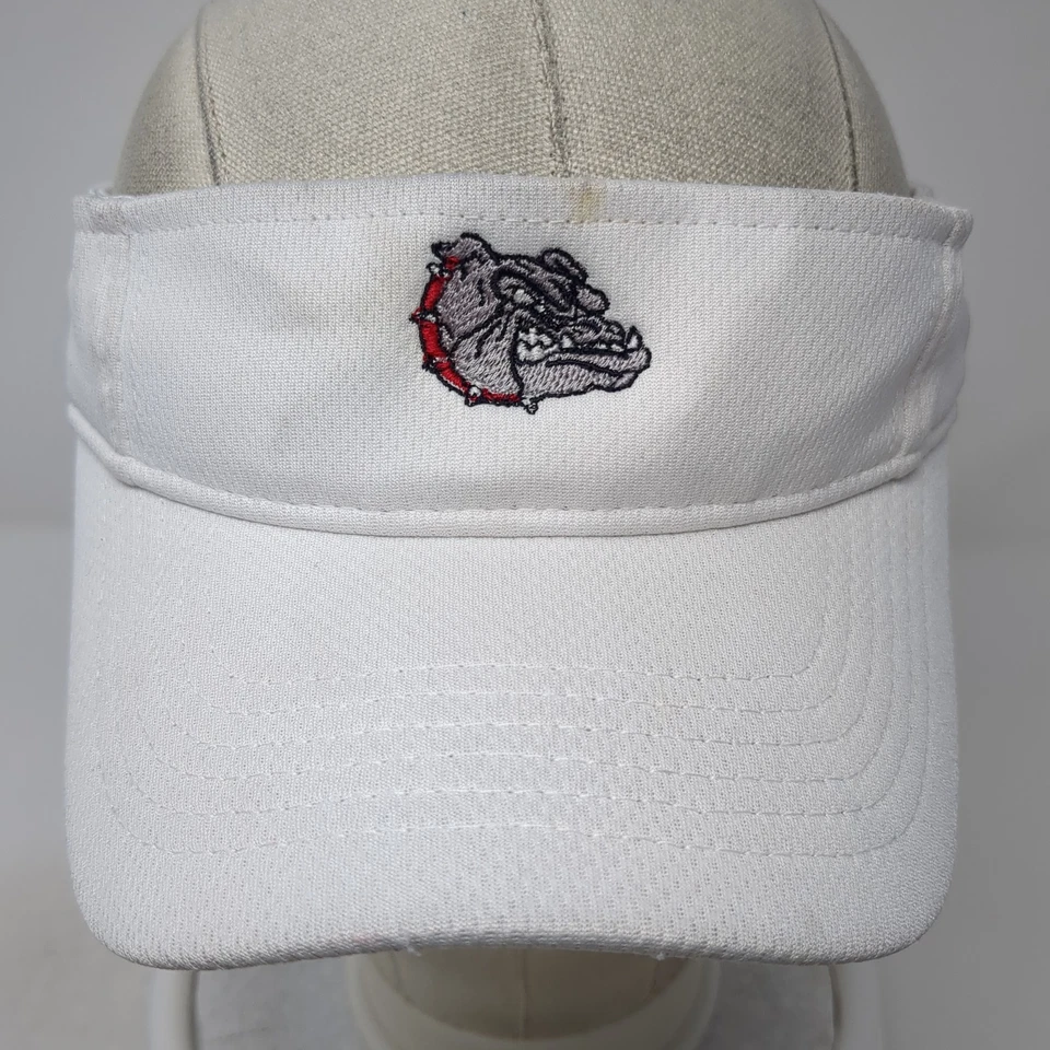 Gonzaga Bulldogs Strapback Visor Hat White One Size Outdoor Sport-Tek - Image 2 of 4