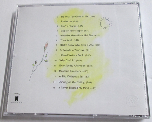 Dawn Upshaw Sings Rodgers and Hart (Nonesuch 79406-2) - Picture 2 of 5