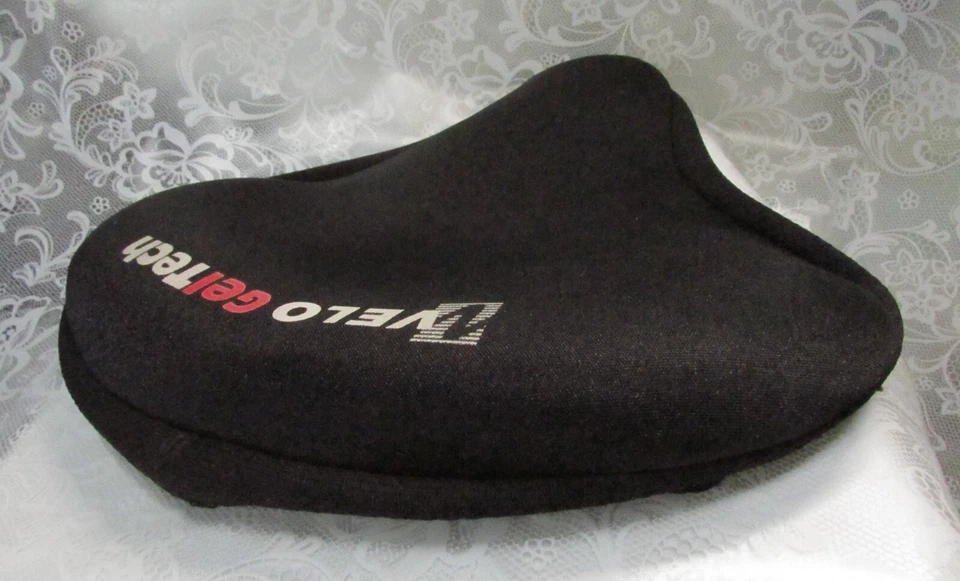 CUBIERTA DE ASIENTO de sillín de bicicleta Velo GelTech usada utiliza banda de lazo ajustable para fijar Foto 4 de 4