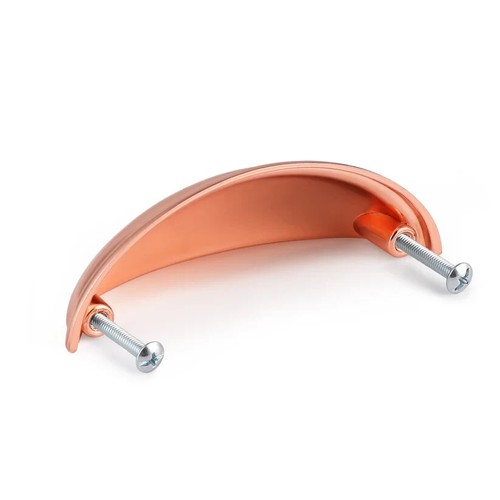 3" 76mm Hole Centers Cup/Bin Modern Shel Cup Drawer Pulls Knob Rose Gold 6 Pack - Picture 8 of 10