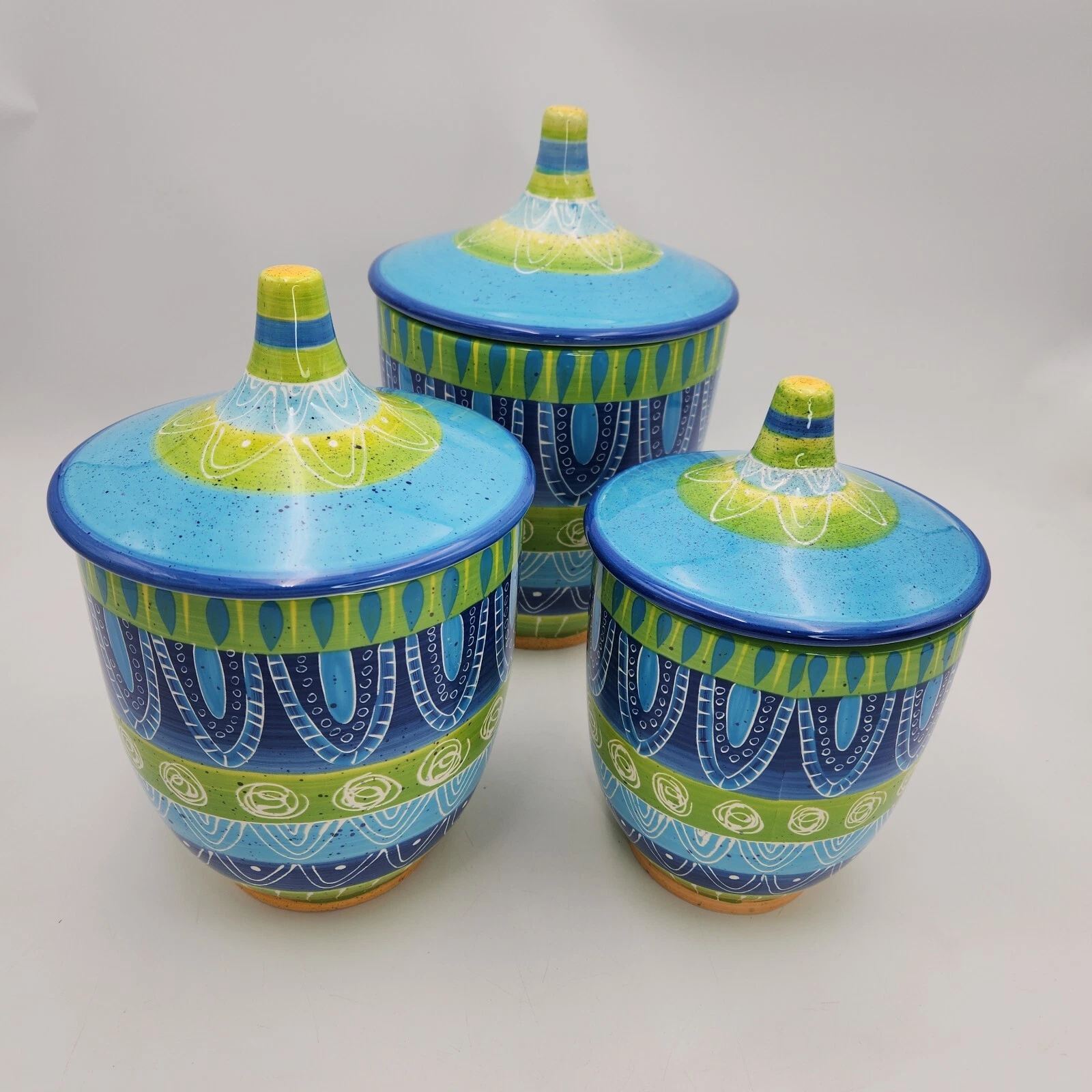 Certified International Colorful Kitchen Canister Set Of 3 Joyce Shelton Studios