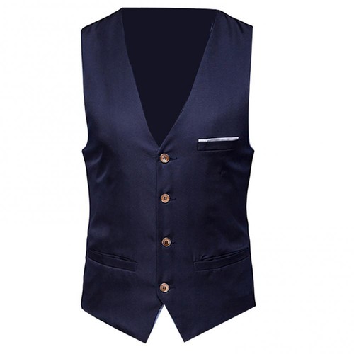 Gilet tuta 2020 nuovo da uomo classico formale business taglia plus da uomo tinta unita - Foto 8 di 28