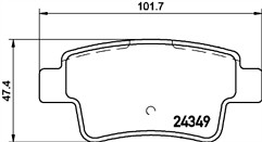 MINTEX REAR BRAKE PAD SET FOR VAUXHALL CORSA MK 3 MDB3167