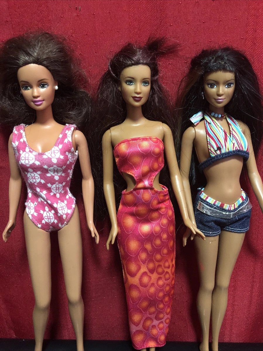 Barbies Friends Teresa Renee/Raquel? - All Dressed Lot Of 3! Black Hair  Barbie