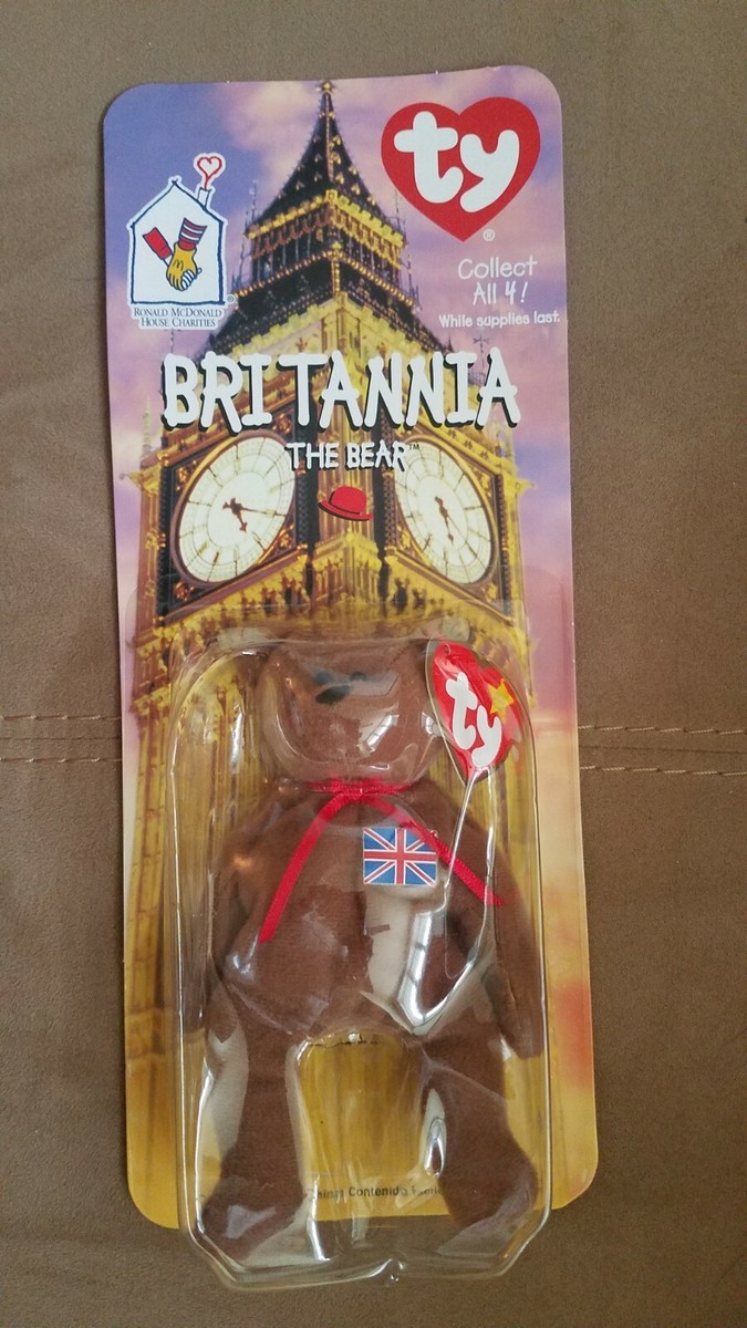 Ty Beanie Baby Britannia the Bear 2タグエラー Error Tag 1993 Ty Beanie Baby Britannia Misprint 