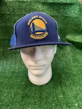 Vintage New Era 59Fifty Cap NBA Golden State Warriors Blue Yellow Hat