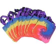 Tie Dye Tote Bags - 12 Count Canvas 8x8”