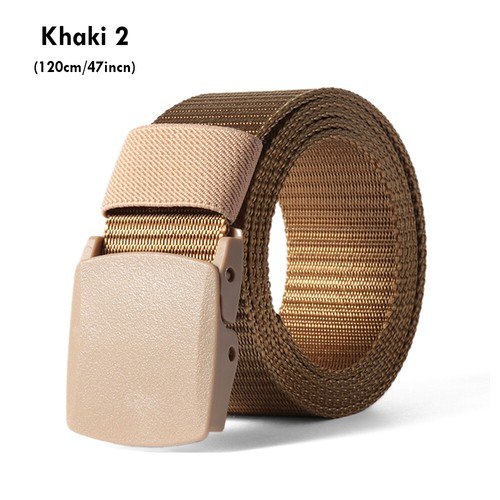 Unisex Fabric Woven Waistband Braided Belt Leather Buckle Waistband Canvas Belts - Picture 41 of 51
