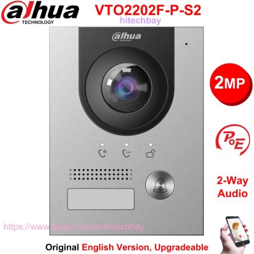 Dahua VTO2202F-P-S2 IP Villa Door Station 2MP Fisheye Camera Doorbell PoE APP - Afbeelding 1 van 12