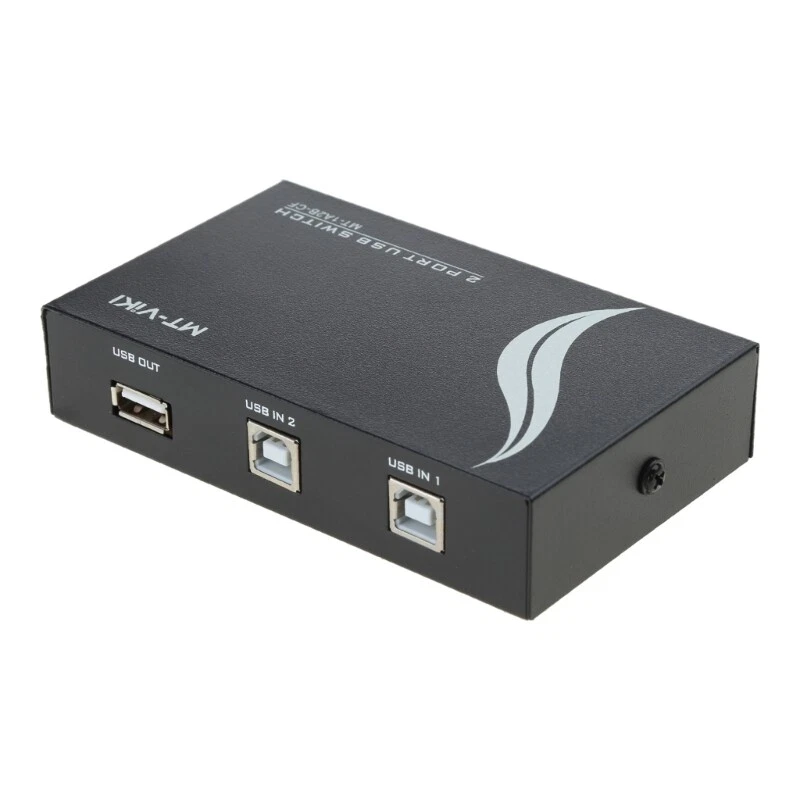 2-Port USB Hub for Printer Sharing Between Two Computers  