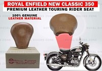 "Brauner \"Echtleder Tourenfahrersitz\" Tanne FüR Royal Enfield New Classic 350"